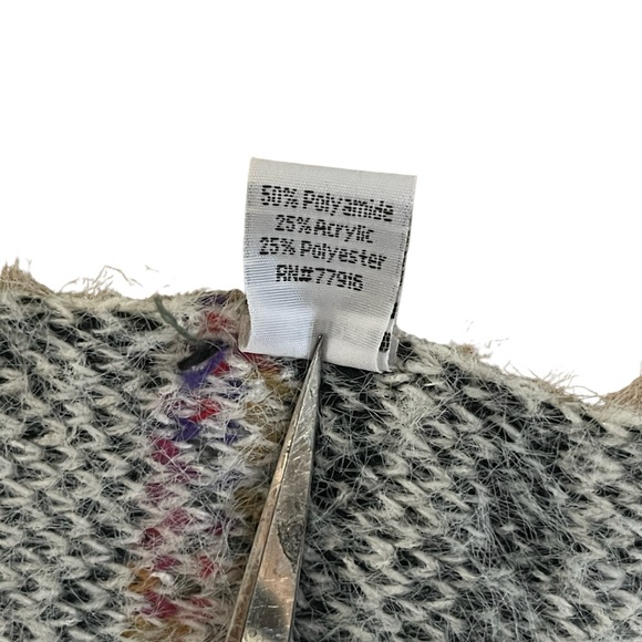 Anthropologie AKEMI + KIN Aztec Shrug Cardigan Poncho Sweater Eyelash Knit O/S - Picture 13 of 13